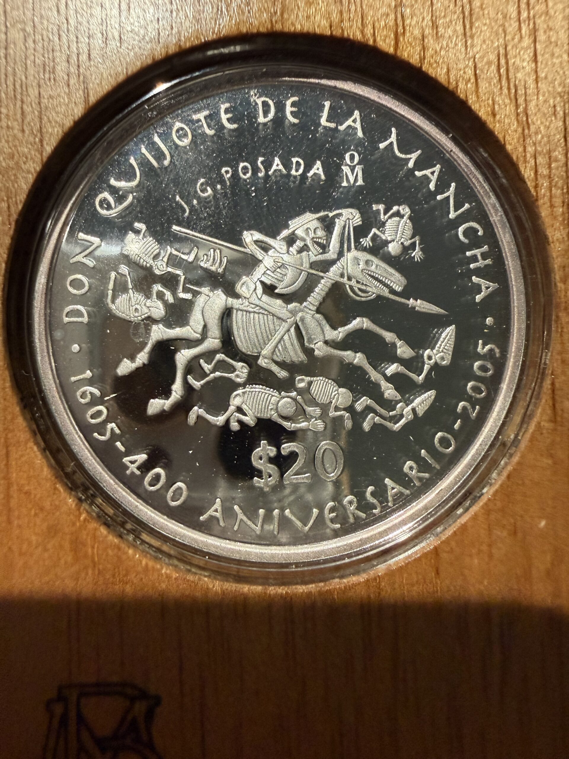 20 Pesos 2007 2 Oz Plata Pura Don Quijote 400 Aniversario Mo. 7 20 Pesos 2007 2 Oz Plata Pura Don Quijote 400 Aniversario Mo. - Image 7