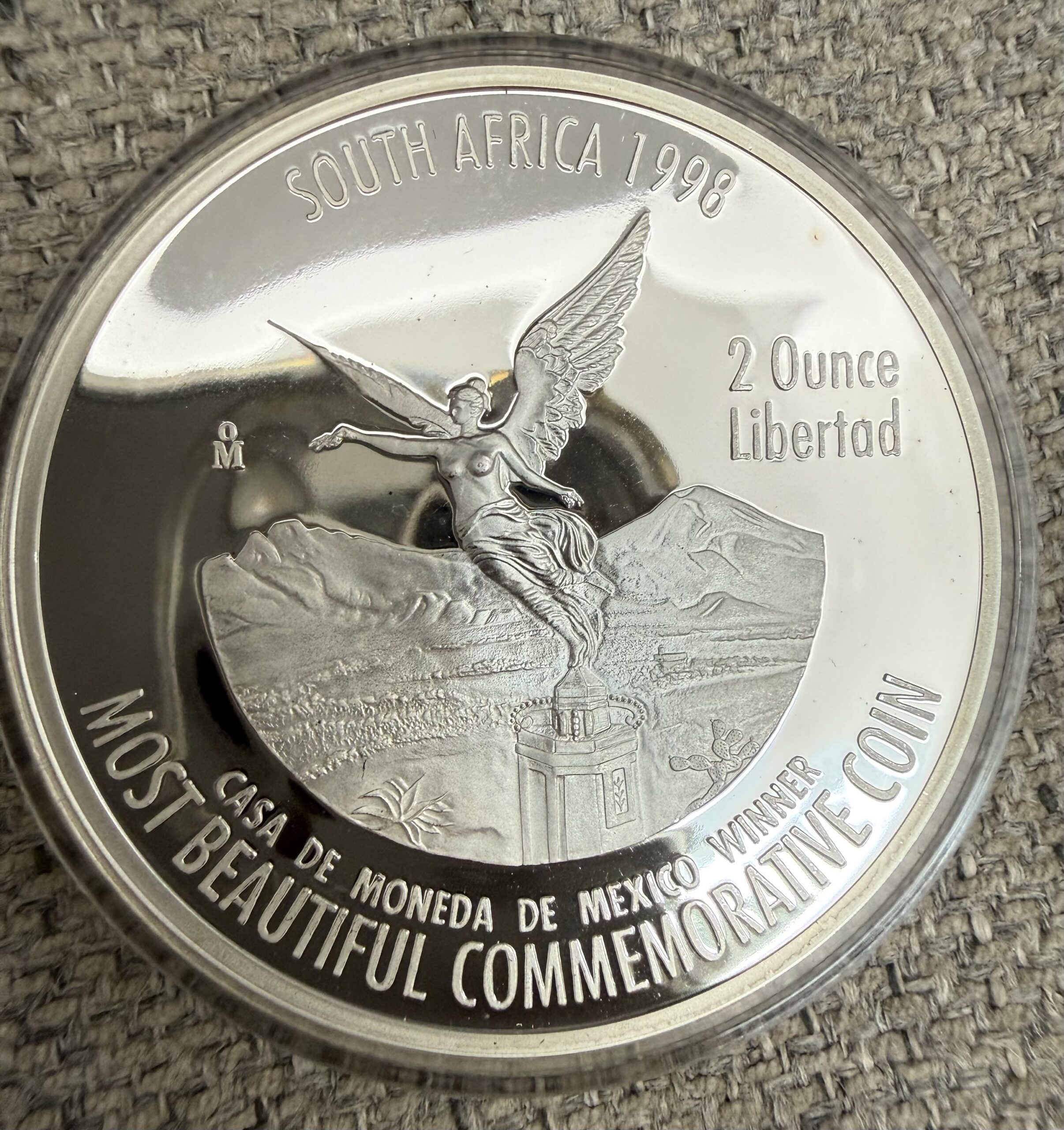 2 Onzas Plata Libertad 1998 South Africa Premio Mundial Mo. 3 2 Onzas Plata Libertad 1998 South Africa Premio Mundial Mo. - Image 3