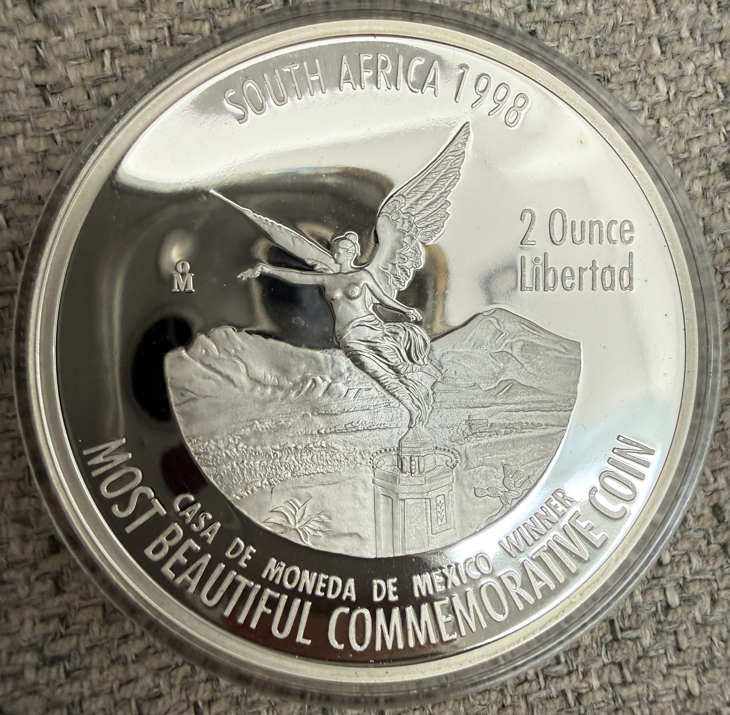 2 Onzas Plata Libertad 1998 South Africa Premio Mundial Mo. 2 2 Onzas Plata Libertad 1998 South Africa Premio Mundial Mo. - Image 2
