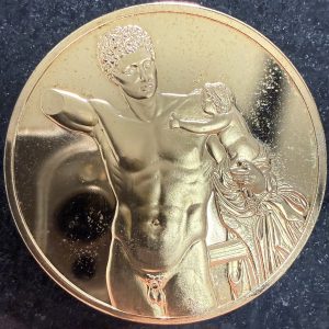 Inicio TodoPrecio.com 6 Medalla Hermes con Dionisos Niño 80 Gr 6cm Baño de oro 24k