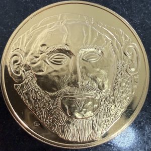 Inicio TodoPrecio.com 4 Medalla Máscara de Agamenón Franklin Mint Bronce Oro 24K