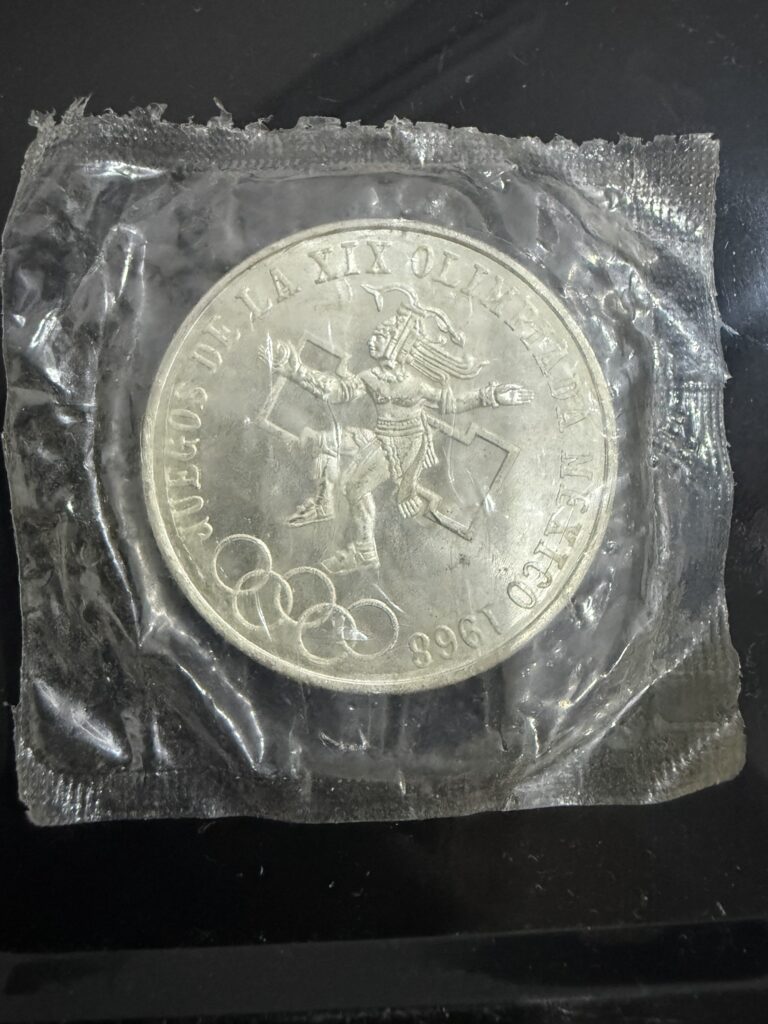Moneda 25 Pesos 1968 Plata .720 Nueva en Bolsa Original Banxico