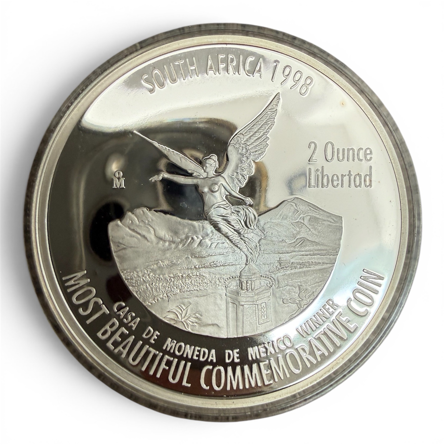 2 Onzas Plata Libertad 1998 South Africa Premio Mundial Mo. 1 2 Onzas Plata Libertad 1998 South Africa Premio Mundial Mo.