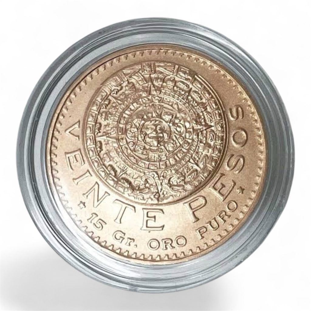 Cápsula Protectora para Moneda Azteca 20 Pesos Oro 28 mm