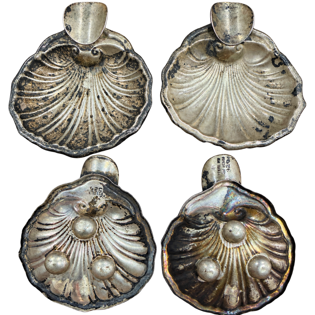 2 Cigarreras Plata .925 6x5cm 23.5gr 1 2 Cigarreras Plata .925 6x5cm 23.5gr
