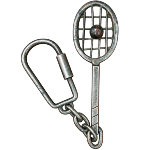 Llavero Plata .925 24.5gr Raqueta Pelota Tenis Pádel