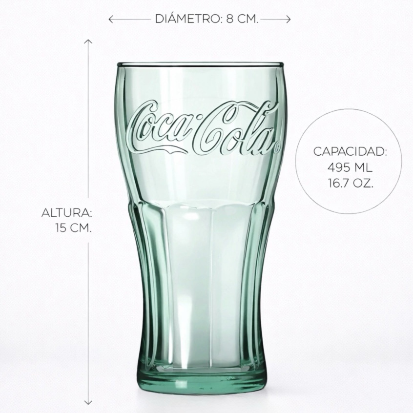 Inicio TodoPrecio.com 2 Vaso Coca-Cola de Vidrio 495 ml Estilo Clásico