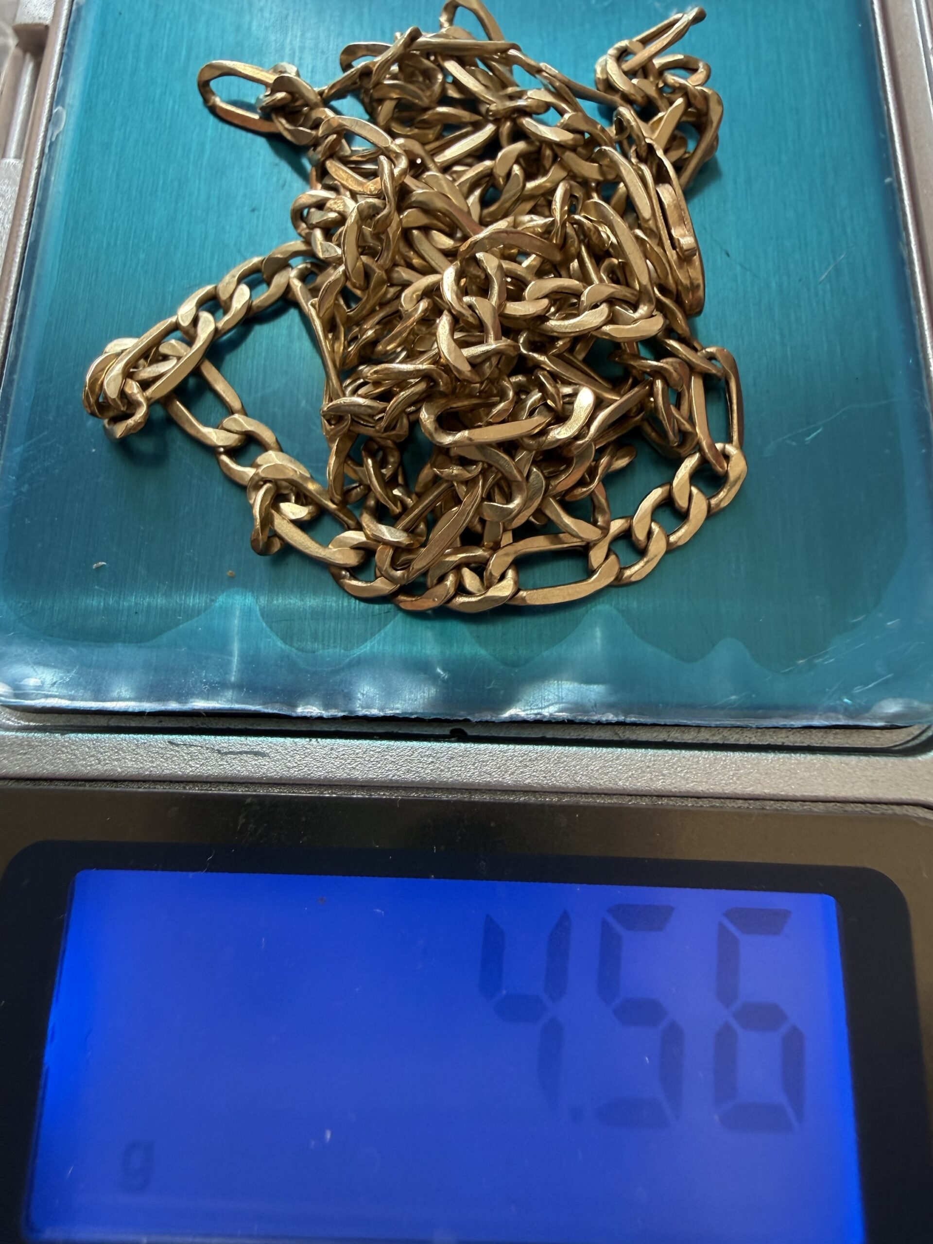 Cadena Fígaro 3x1 de Oro 14K Filk Italy 62cm x 3mm | 4.56 gr 5 Cadena Fígaro 3x1 de Oro 14K Filk Italy 62cm x 3mm | 4.56 gr - Image 5