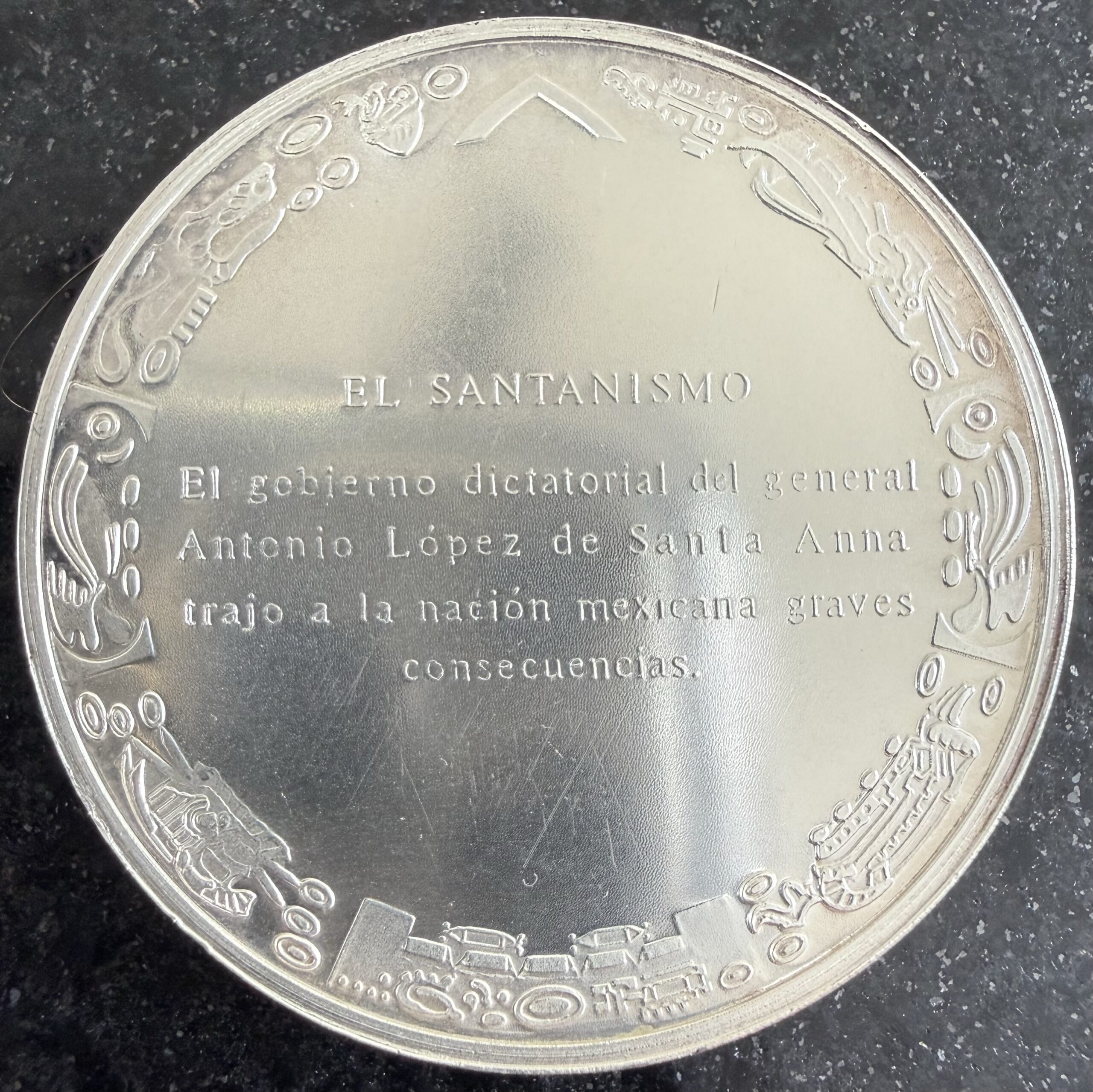 Medalla El Santanismo Plata .925 | Santa Anna 2 Medalla El Santanismo Plata .925 | Santa Anna - Image 2