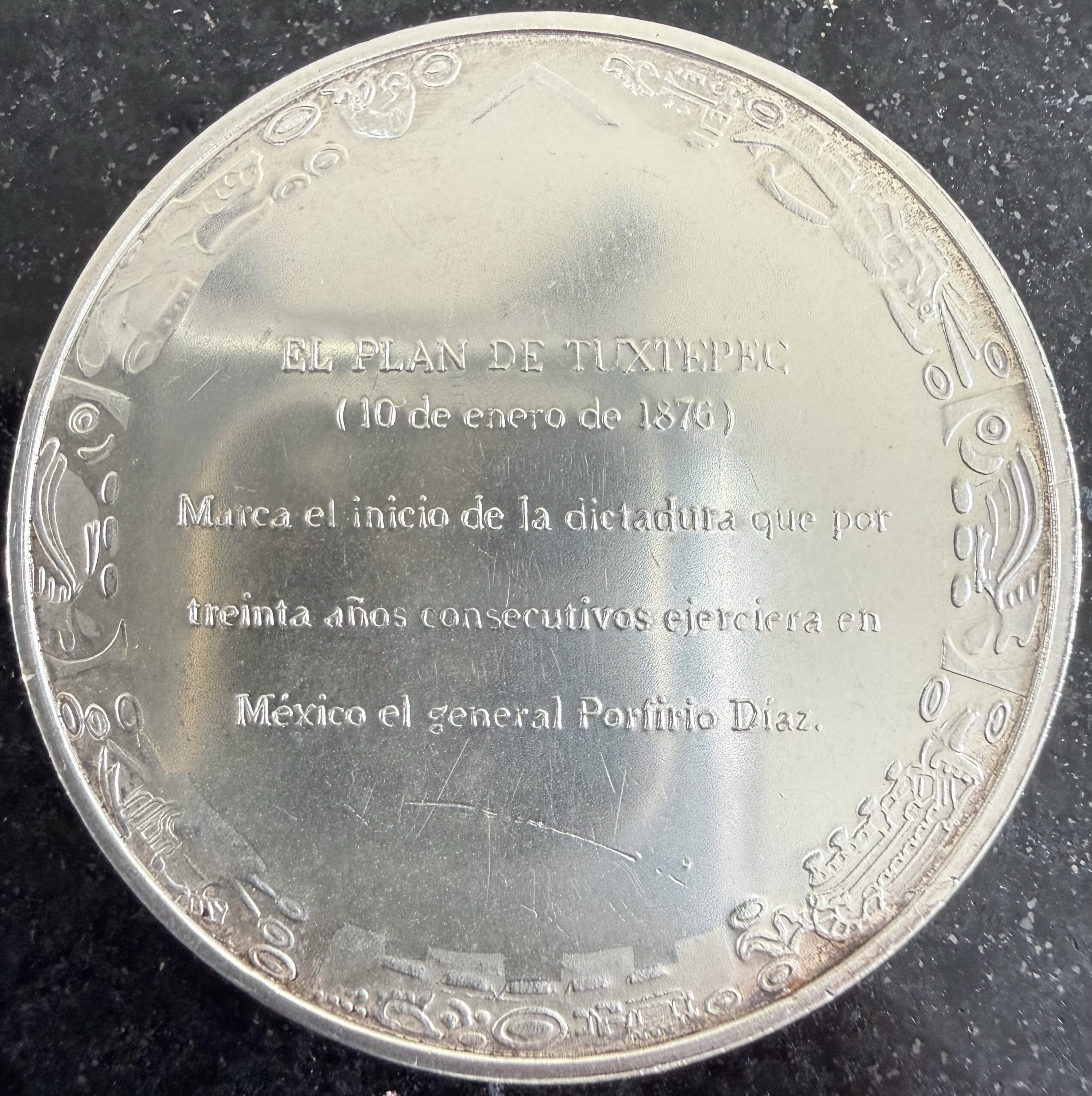 Medalla Plan de Tuxtepec Plata .925 | Porfirio Díaz 2 Medalla Plan de Tuxtepec Plata .925 | Porfirio Díaz - Image 2