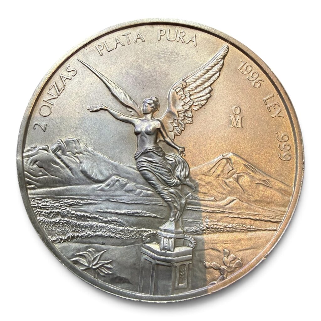 2 Onzas Libertad 1996 Plata Pura .999 | Primer Año México