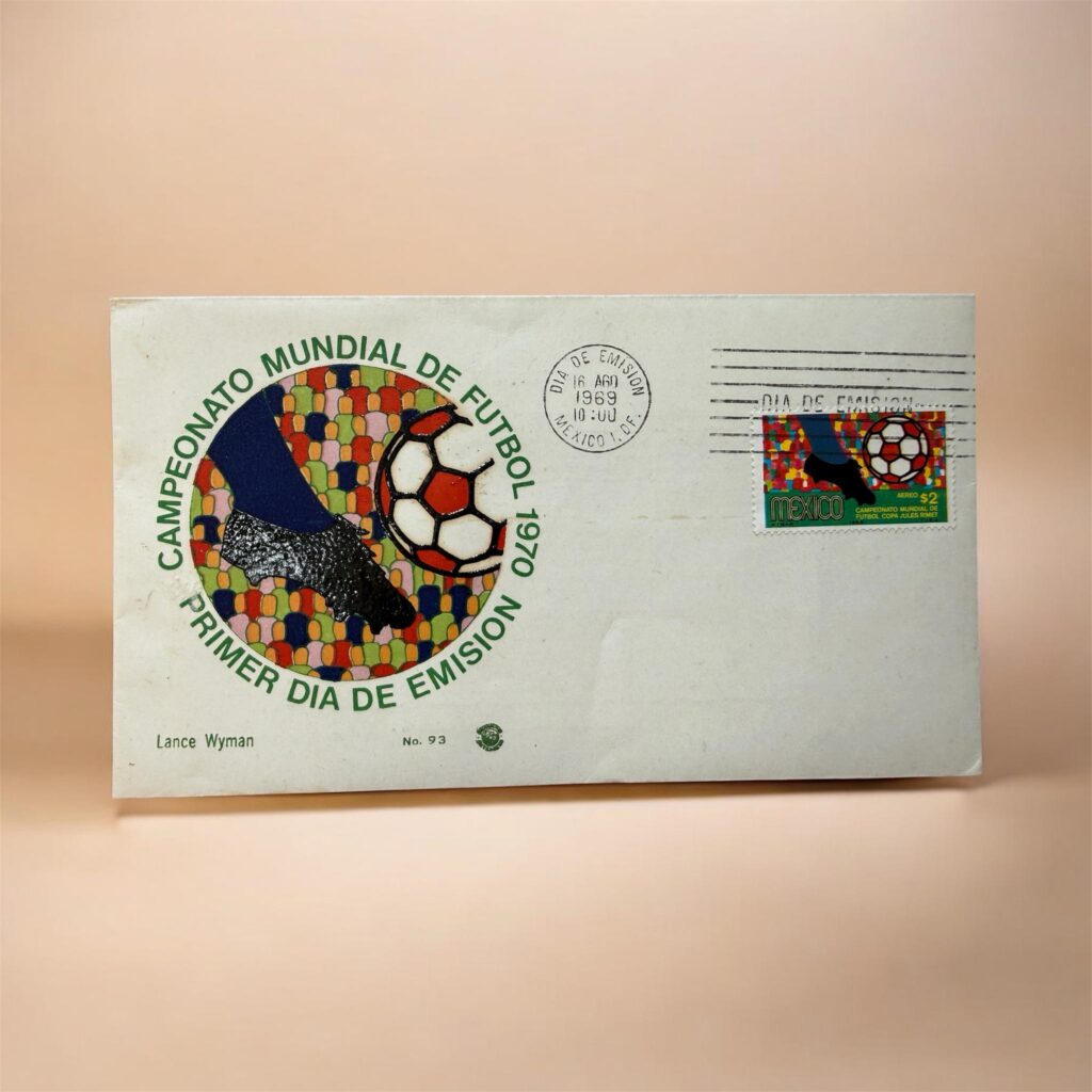 Sobre con Timbre Postal Mundial 1970 México Primer día de emisión