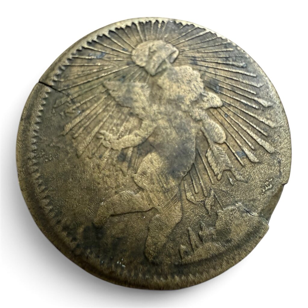 Octavo de Real Zacatecas 1836 Cobre México KM 339 Moneda