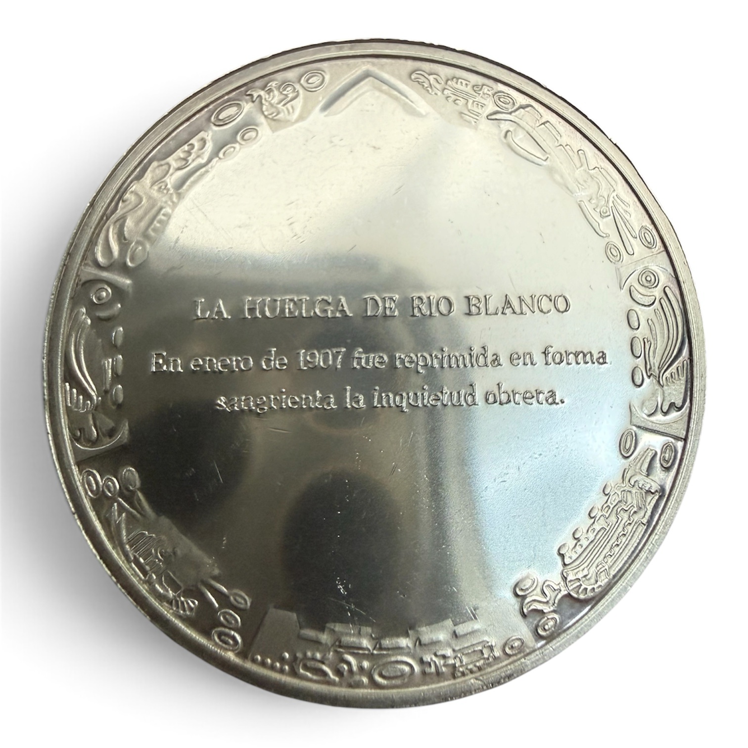 Medalla Plata .925 1971 Huelga de Río Blanco 1907 2 Medalla Plata .925 1971 Huelga de Río Blanco 1907 - Image 2