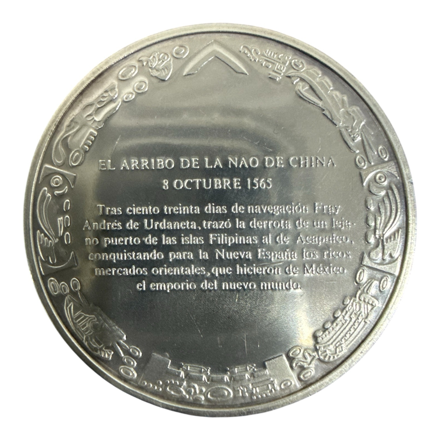 Medalla Arribo de la Nao de China 1971 Plata .925 2 Medalla Arribo de la Nao de China 1971 Plata .925 - Image 2