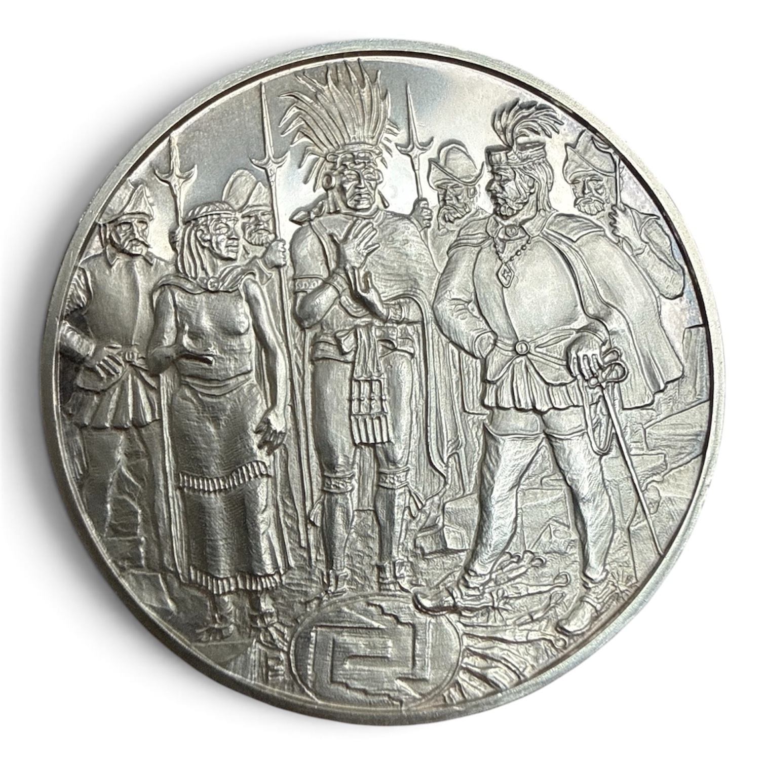 Medalla de Plata .925 La Caída de Tenochtitlan 1521 | Cuauhtémoc y Hernán Cortés 1 Medalla de Plata .925 La Caída de Tenochtitlan 1521 | Cuauhtémoc y Hernán Cortés