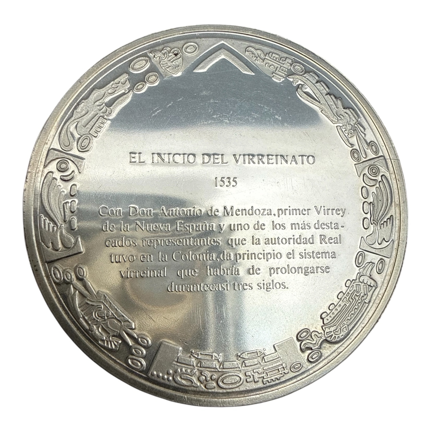 Medalla Plata .925 Inicio del Virreinato 1971 Franklin Mint 2 Medalla Plata .925 Inicio del Virreinato 1971 Franklin Mint - Image 2