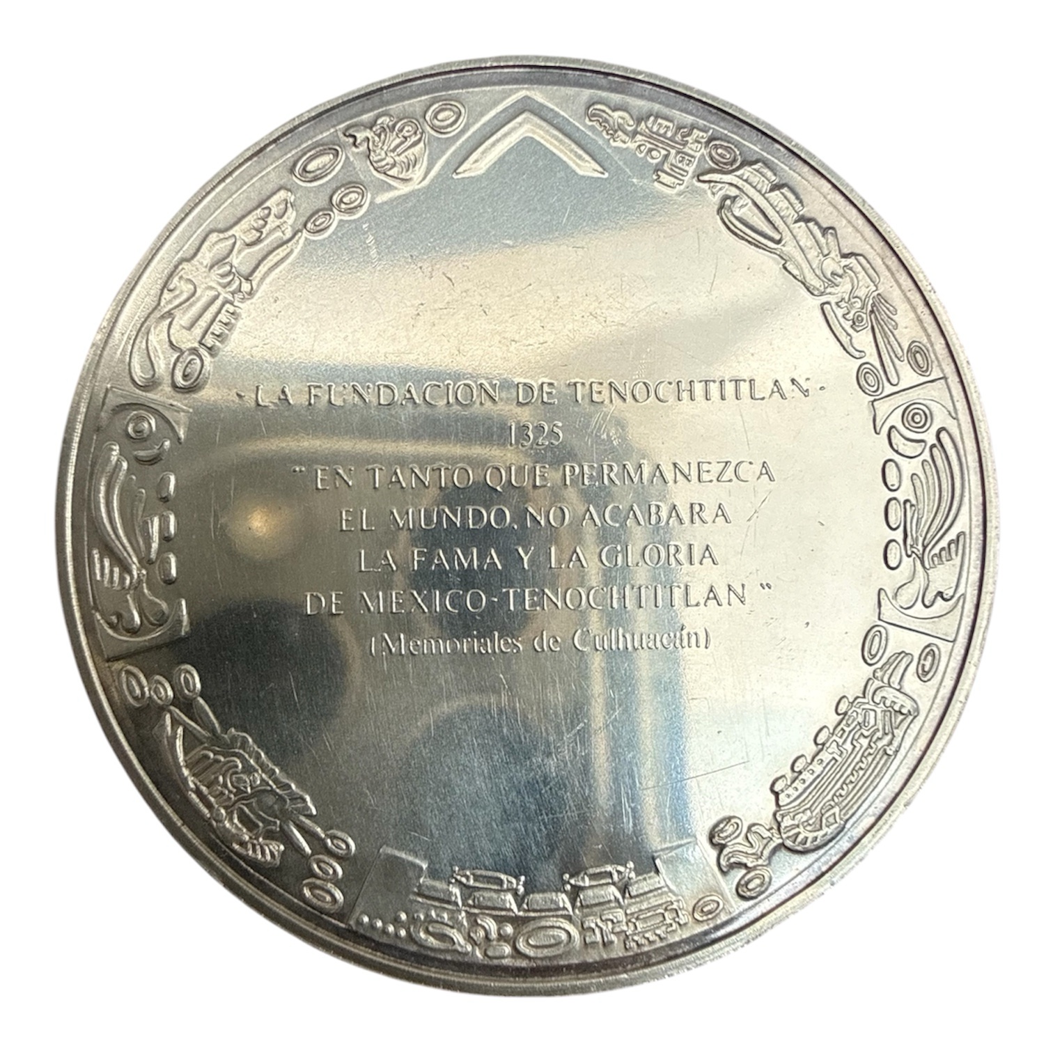 Medalla Fundación de Tenochtitlan 1325 Plata .925 2 Medalla Fundación de Tenochtitlan 1325 Plata .925 - Image 2