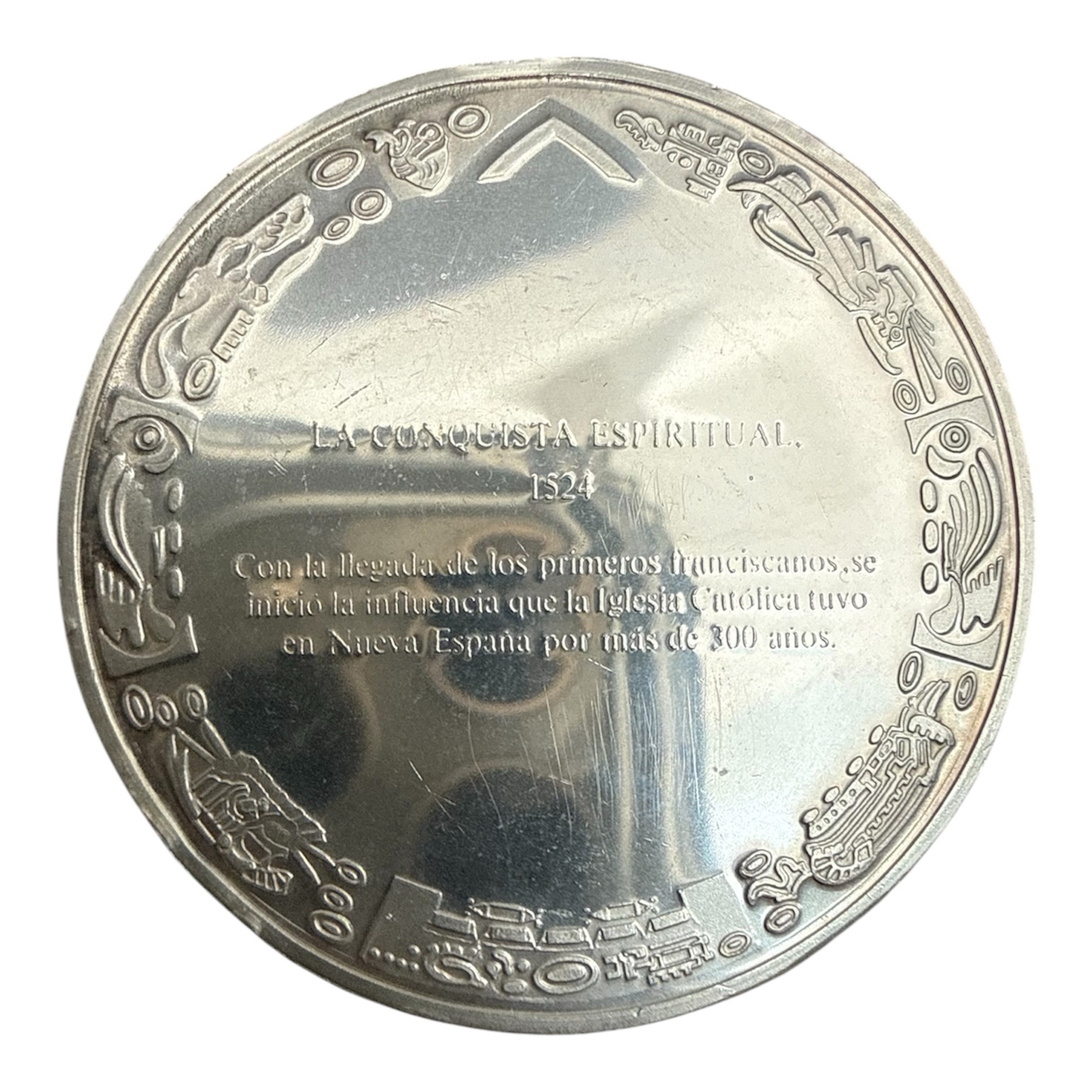 Medalla La Conquista Espiritual 1524 Plata .925 2 Medalla La Conquista Espiritual 1524 Plata .925 - Image 2