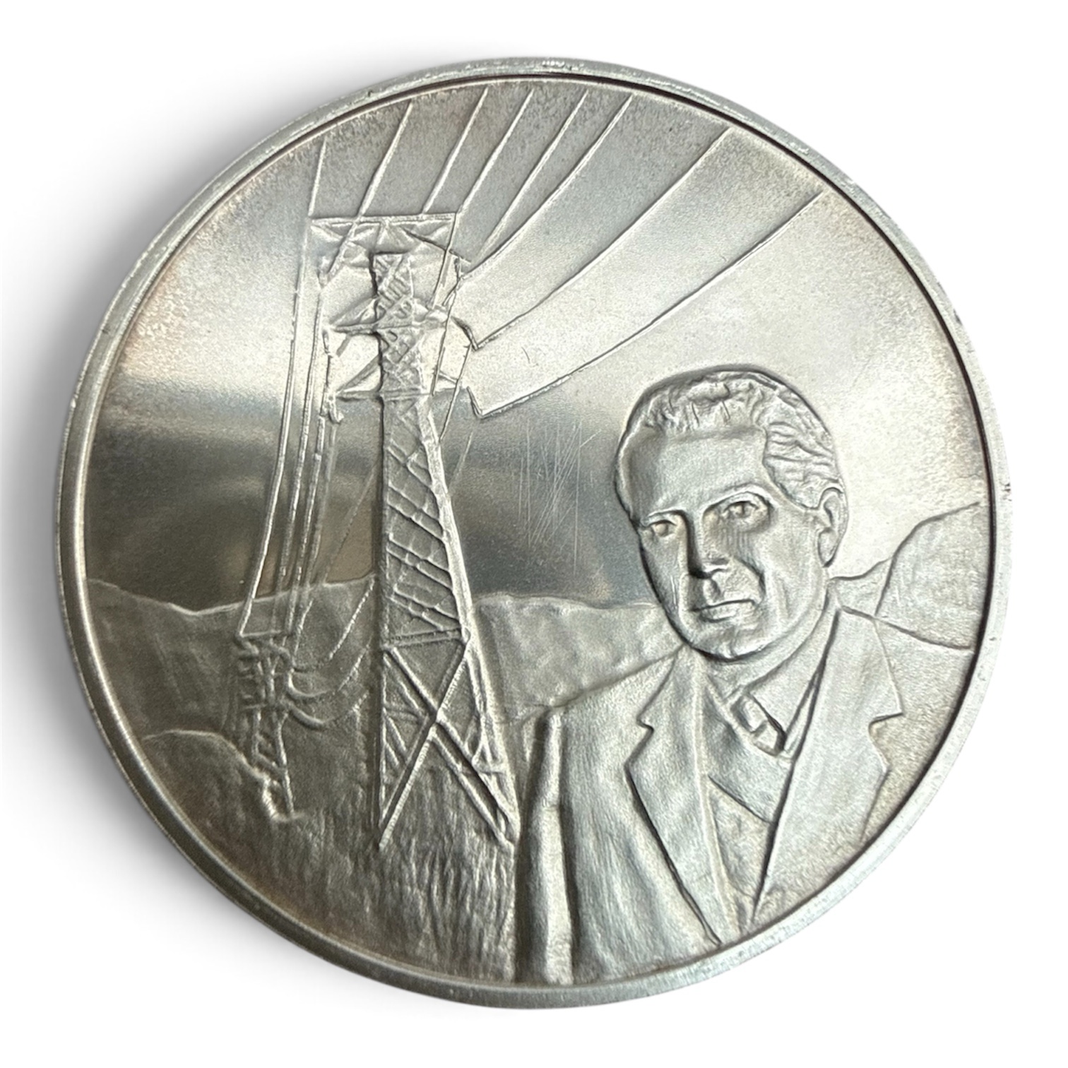 Medalla de Plata .925 Nacionalización de la Industria Eléctrica 1960 CFE 1 Medalla de Plata .925 Nacionalización de la Industria Eléctrica 1960 CFE