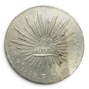8 Reales 1889 Zs Fz Plata 0.903 República Mexicana