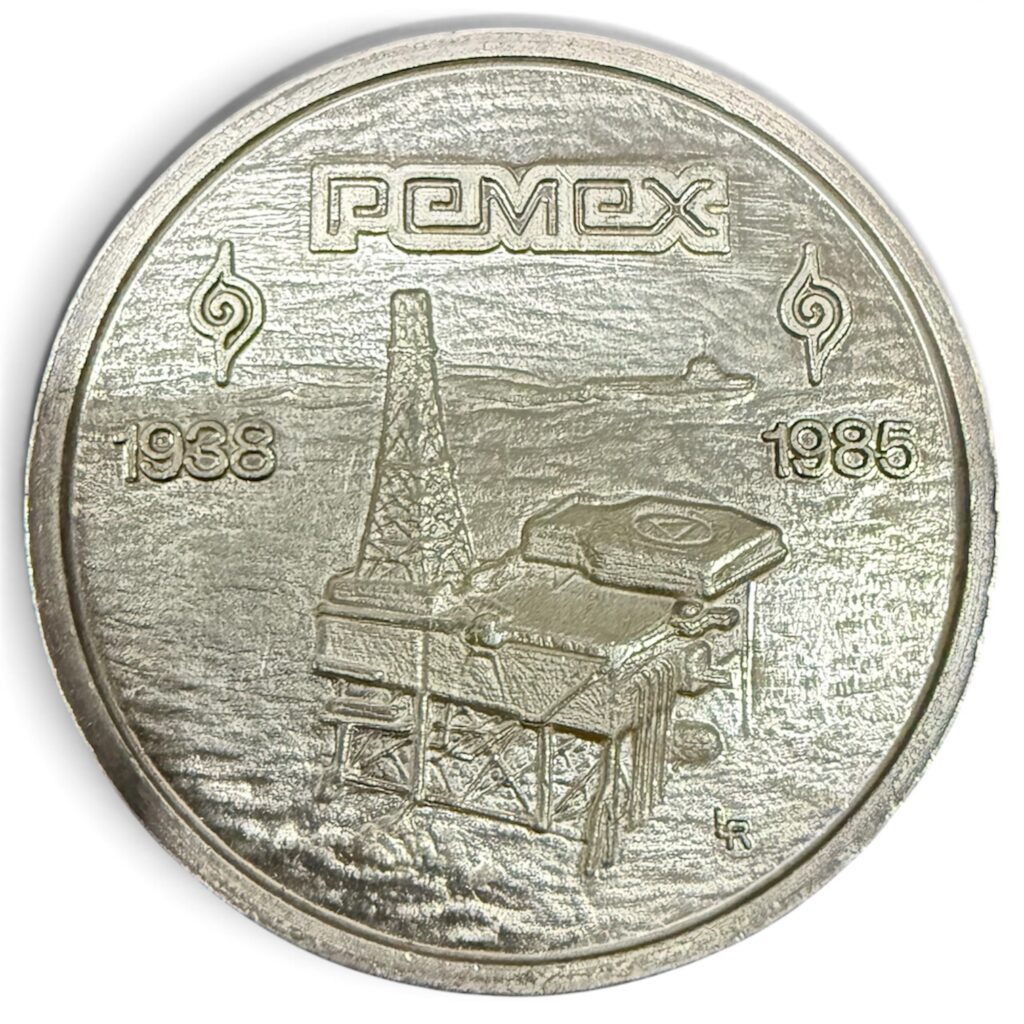 Inicio TodoPrecio.com 4 Medalla Plata .999 Lázaro Cárdenas STPRM 1938-1985 PEMEX 48.1 g