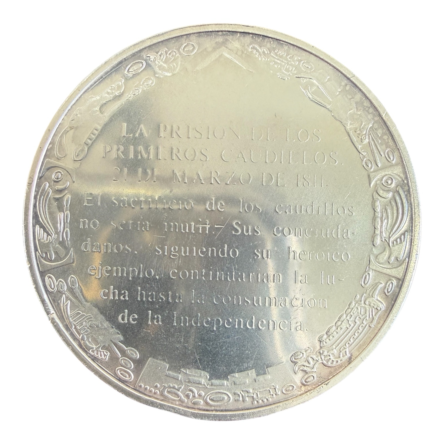 Medalla Prisión de los Primeros Caudillos Plata .925 1971 2 Medalla Prisión de los Primeros Caudillos Plata .925 1971 - Image 2
