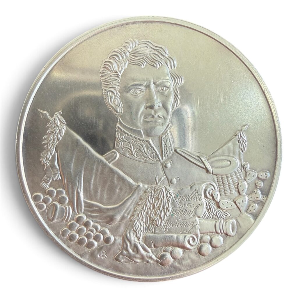 Medalla Instalación de la República Plata .925 | Agustín de Iturbide