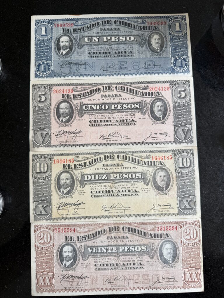 Inicio TodoPrecio.com 6 Serie Billetes Chihuahua 1914-1915 Revolución Mexicana