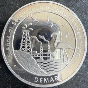 1 Oz Plata Pura 999 2005 DEMAR Industria Petrolera Mo.