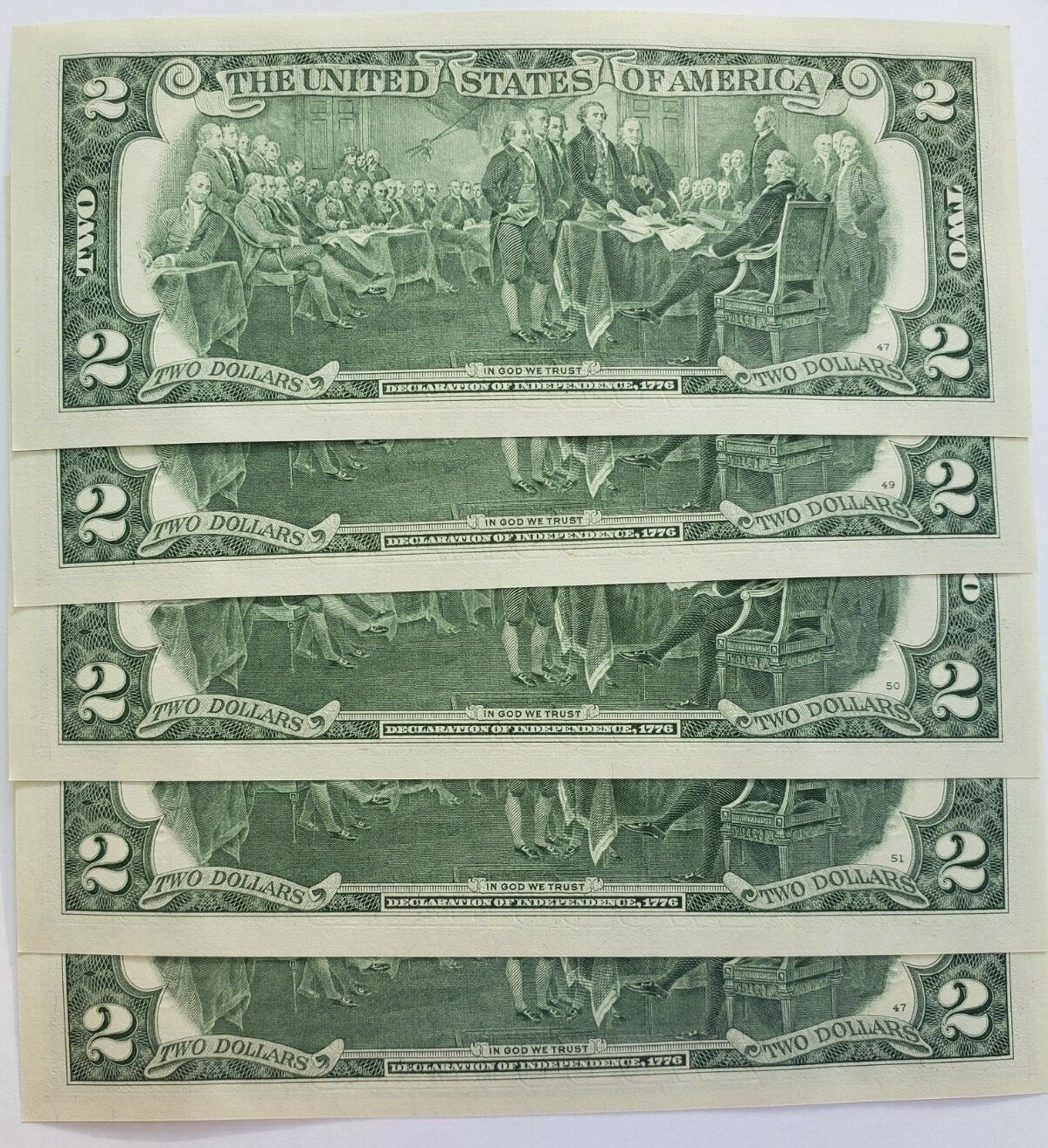 Fajilla 100 Billetes $2 Dólares 2017 Secuénciales con Estrella de Reposición UNC ★ 3 Fajilla 100 Billetes $2 Dólares 2017 Secuénciales con Estrella de Reposición UNC ★ - Imagen 3
