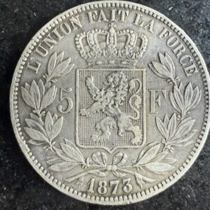 5 Francos 1873 Plata 900 | Bélgica