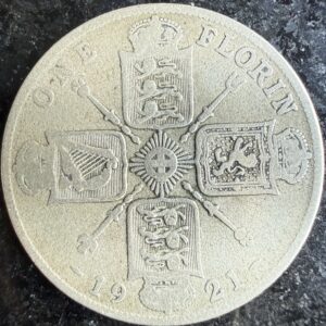 2 Chelines Florín 1921 · Jorge V · Plata .500 | Reino Unido