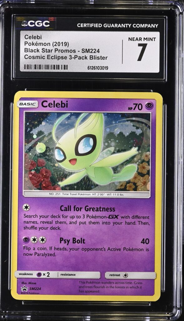 Inicio TodoPrecio.com 2 Celebi Pokémon 2019 Black Stars Promo SM224 CGC7