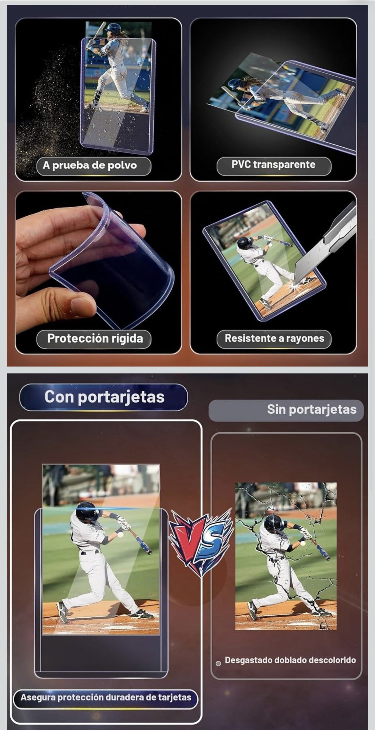 200 Clear Card Sleeves y Protectores de Cartas Top Loader 35PT 3 200 Clear Card Sleeves y Protectores de Cartas Top Loader 35PT - Imagen 3