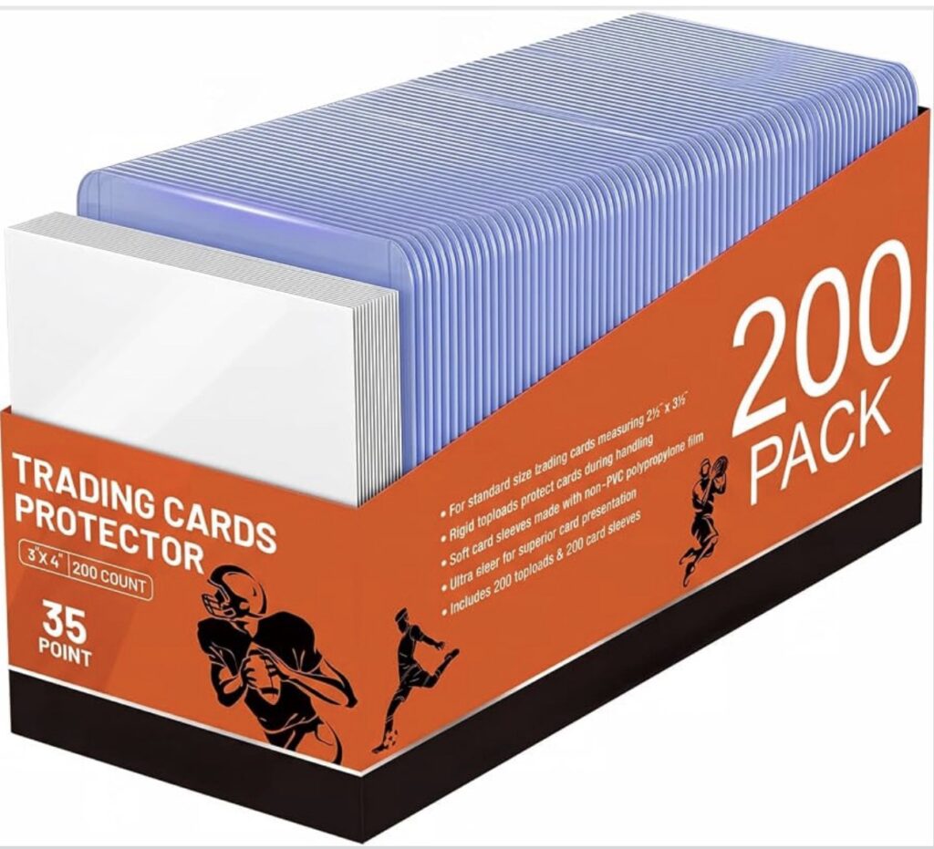 200 Clear Card Sleeves y Protectores de Cartas Top Loader 35PT