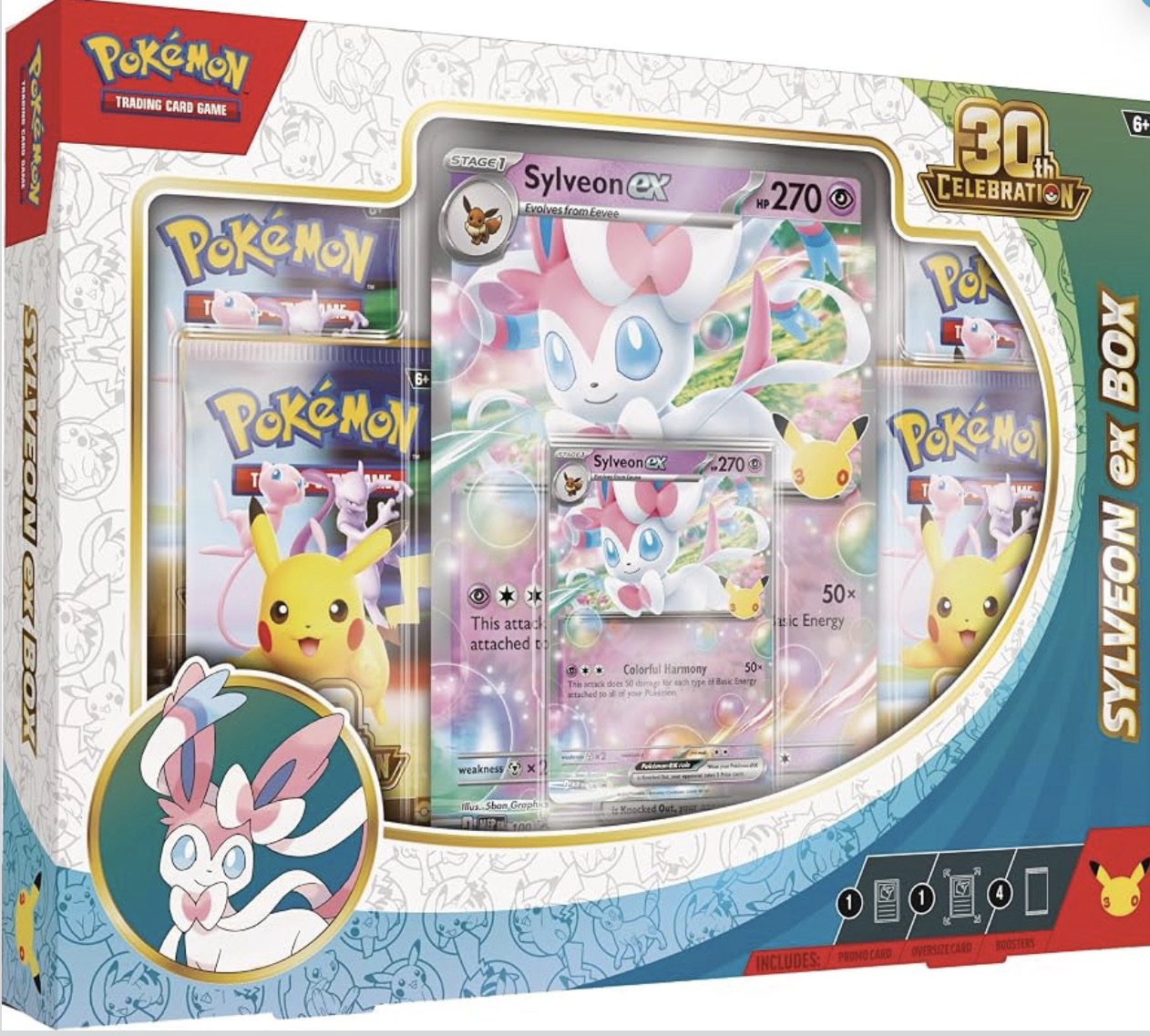 Pokémon TCG: 30TH Celebration Sylveon ex Box 1 Pokémon TCG: 30TH Celebration Sylveon ex Box