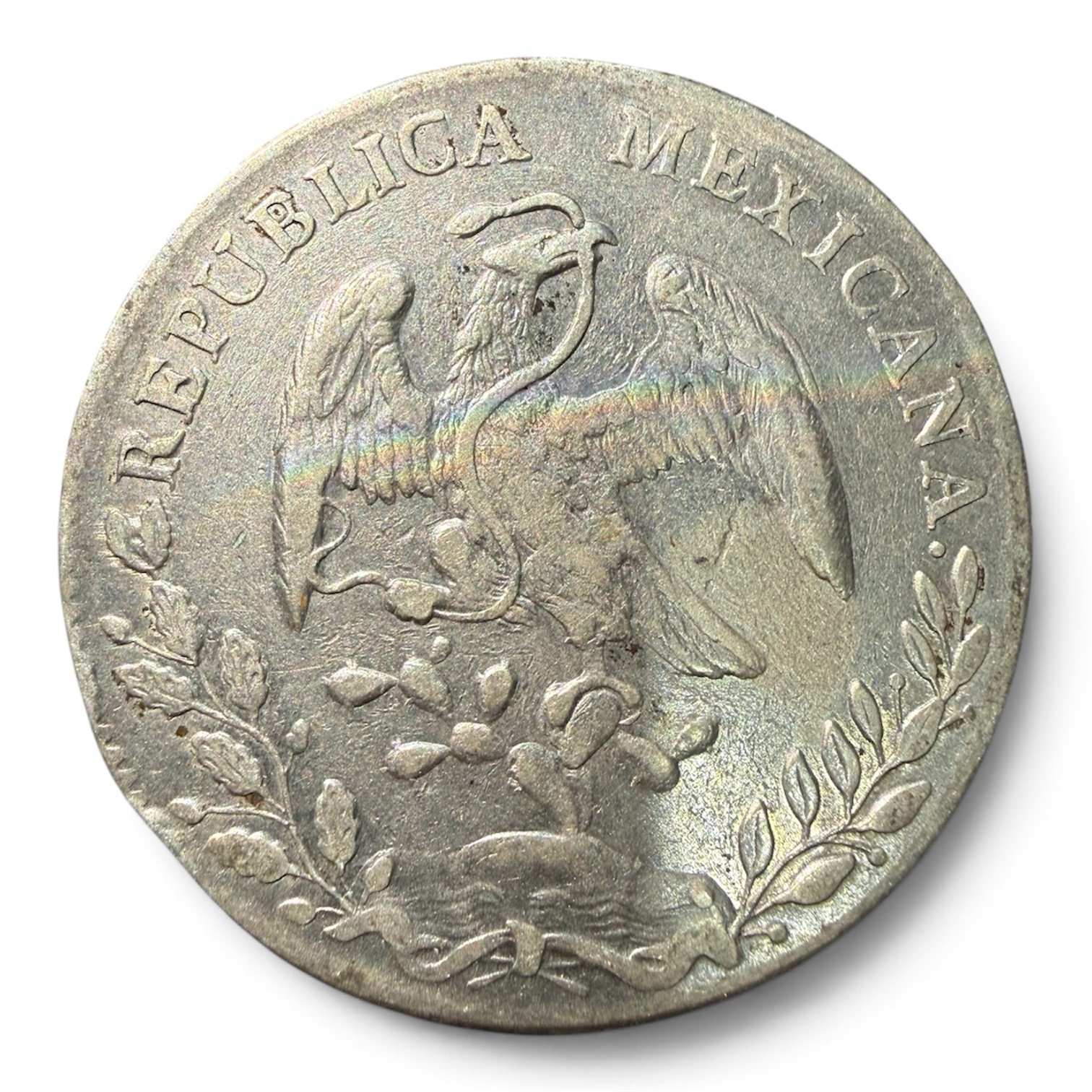 8 Reales 1892 Mo AM Plata 0.903 República Mexicana 2 8 Reales 1892 Mo AM Plata 0.903 República Mexicana - Image 2