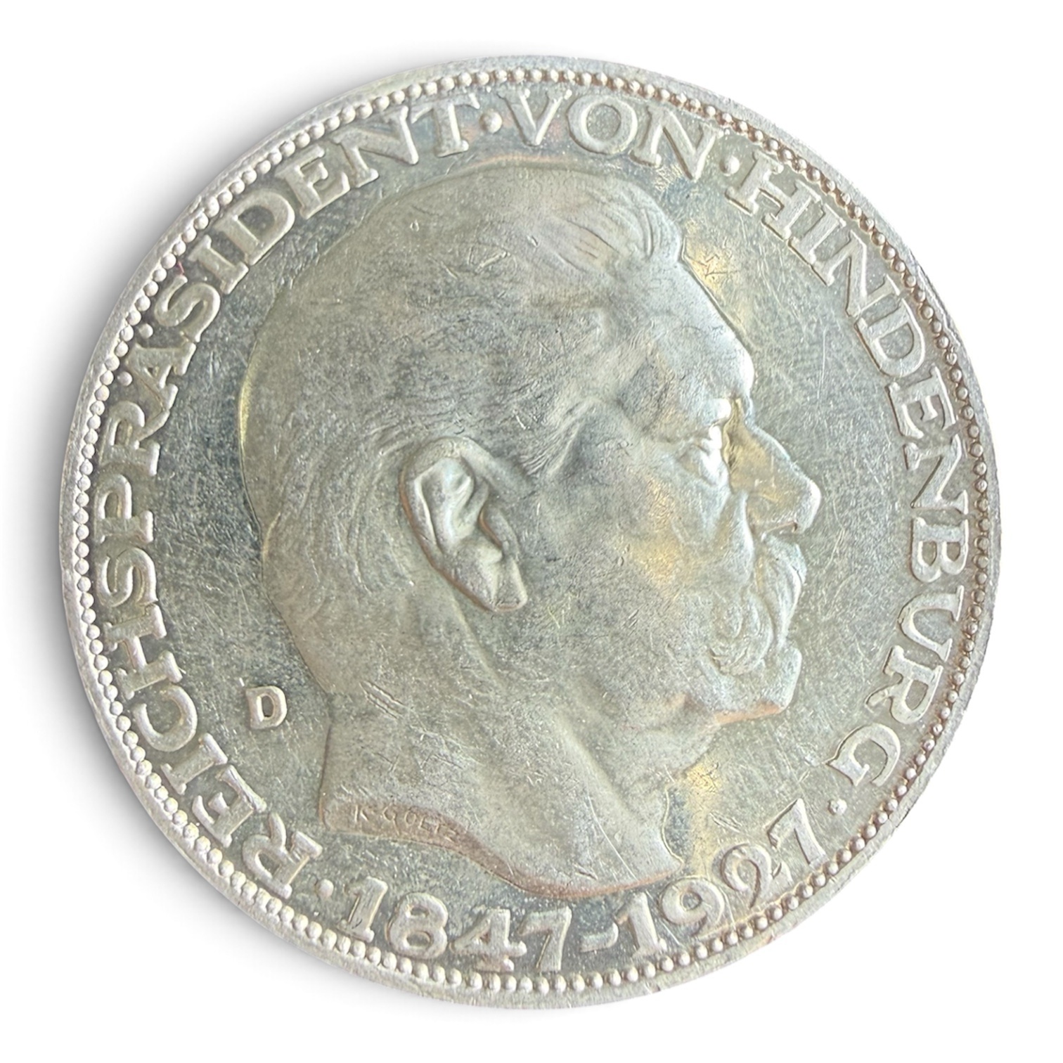 Medalla Hindenburg 1927 Plata .900 | Alemania República de Weimar 1 Medalla Hindenburg 1927 Plata .900 | Alemania República de Weimar