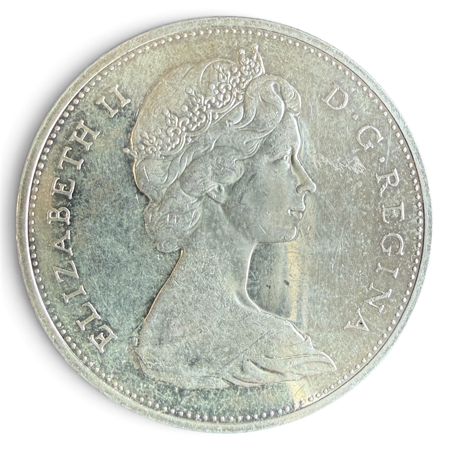 1 Dólar Canadiense 1965 Plata 800 | Canadá 2 1 Dólar Canadiense 1965 Plata 800 | Canadá - Imagen 2