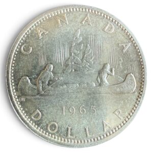 1 Dólar Canadiense 1965 Plata 800 | Canadá