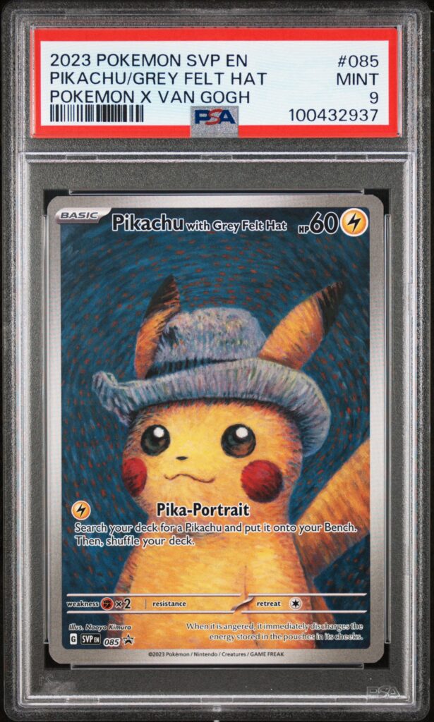 Inicio TodoPrecio.com 4 Pikachu with Grey Felt Hat SVP 085 Pokémon TCG | PSA 9