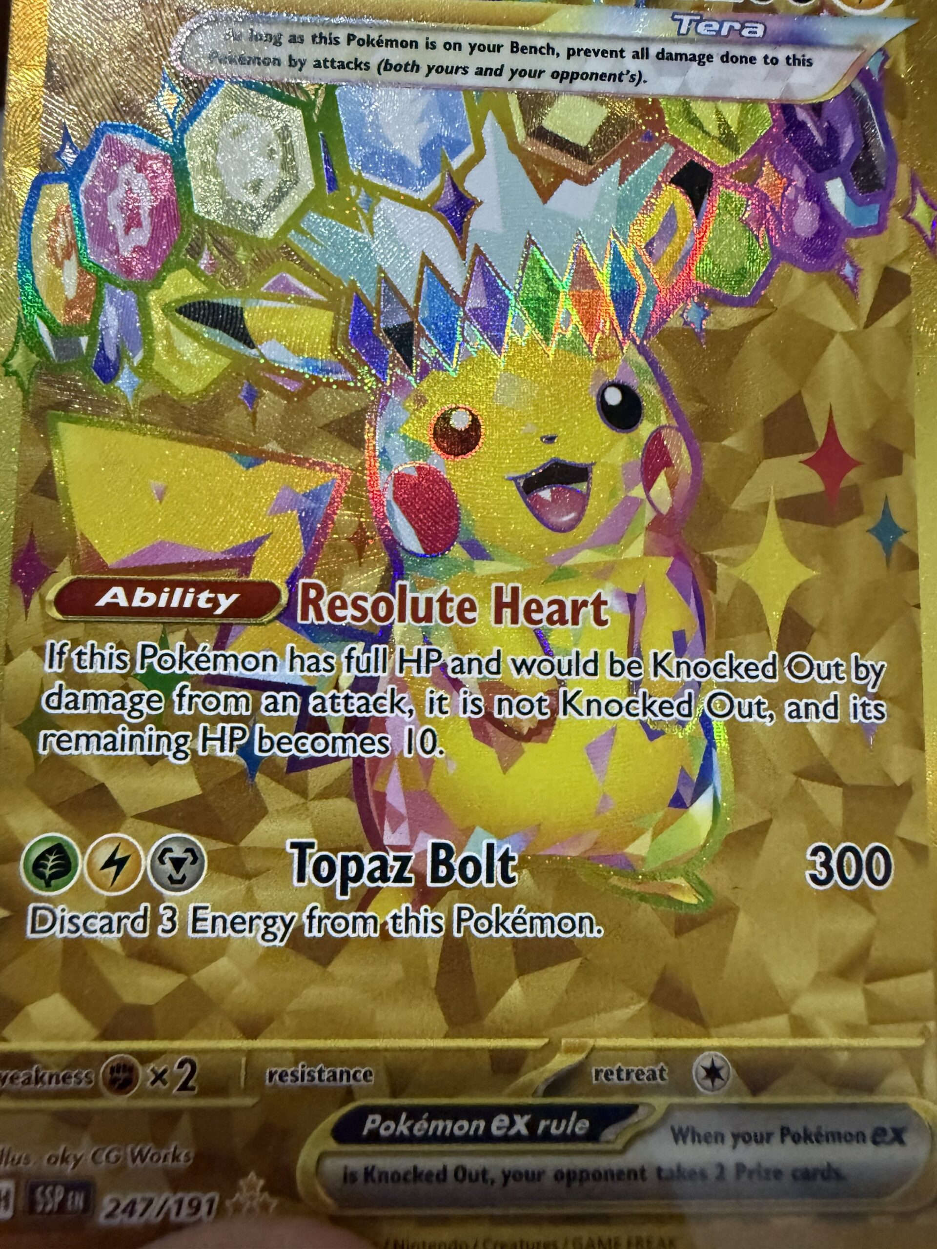 Pikachu ex 247/191 Hyper Rare Dorada | Surging Sparks | Pokémon TCG 2 Pikachu ex 247/191 Hyper Rare Dorada | Surging Sparks | Pokémon TCG - Imagen 2