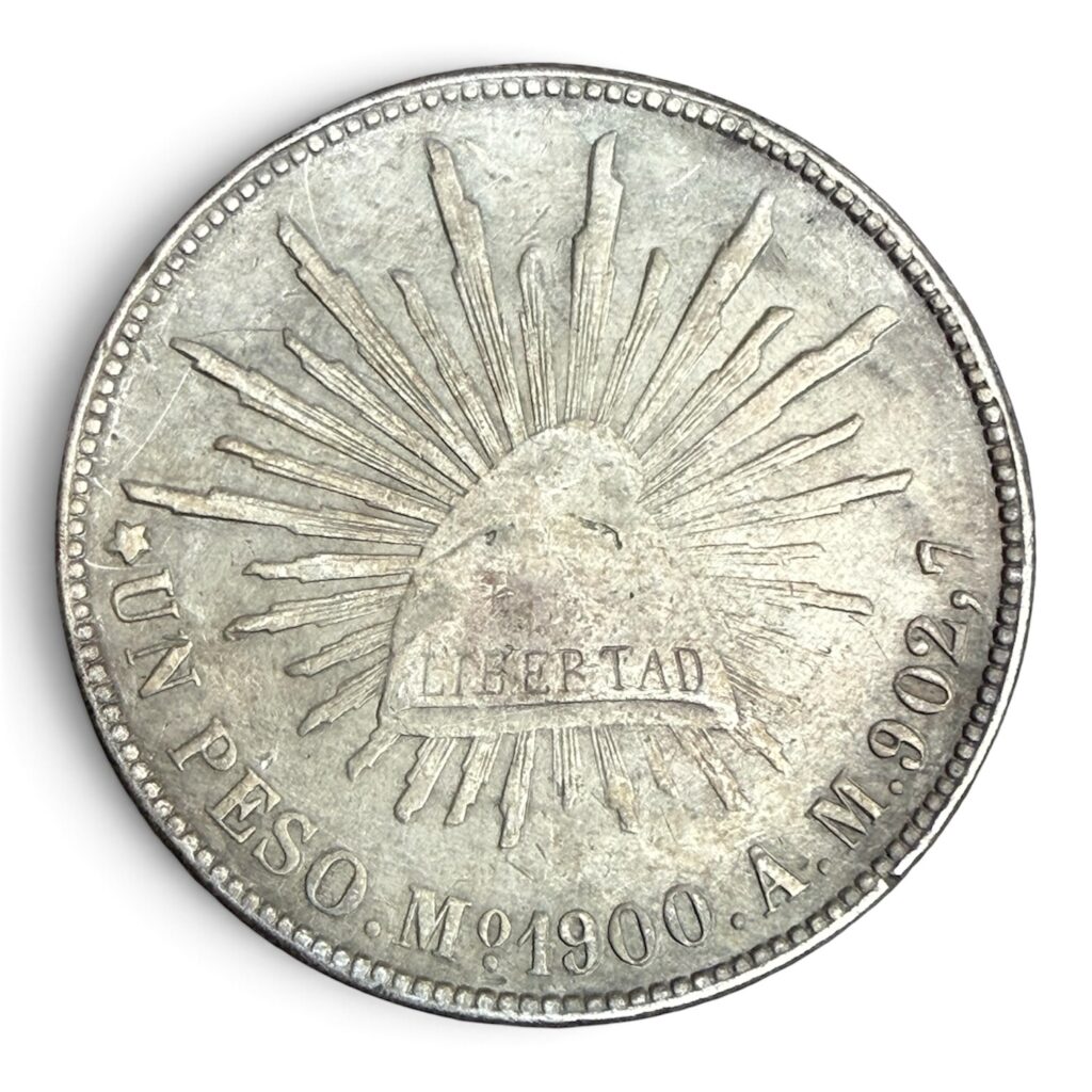 Inicio TodoPrecio.com 4 1 Peso 1900 Plata 0.9027 Mo. México Gorro Frigio Libertad | Porfirio Díaz
