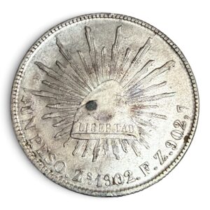 1 Peso 1902 Gorro Frigio Libertad | Plata .9027 Zacatecas Zs.