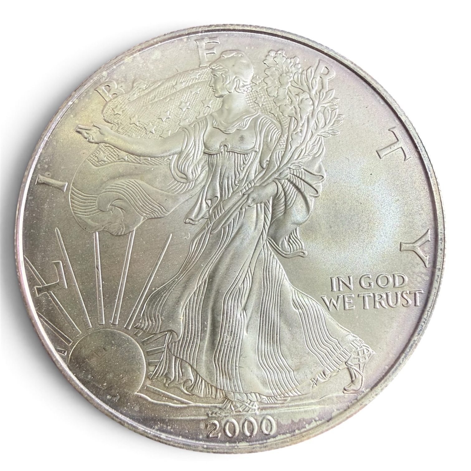 1 Dólar 2000 American Silver Eagle Walking Liberty 1 Oz Plata .999 | USA 1 1 Dólar 2000 American Silver Eagle Walking Liberty 1 Oz Plata .999 | USA
